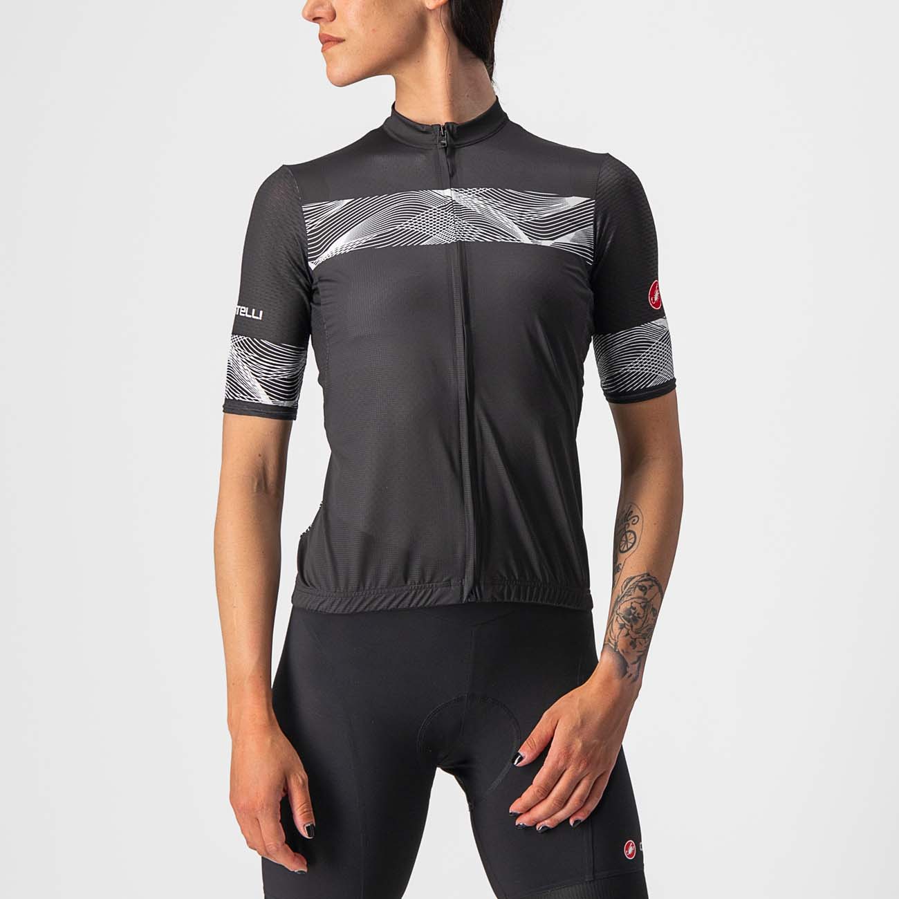 
                CASTELLI Cyklistický dres s krátkym rukávom - FENICE LADY - biela/čierna XS
            
