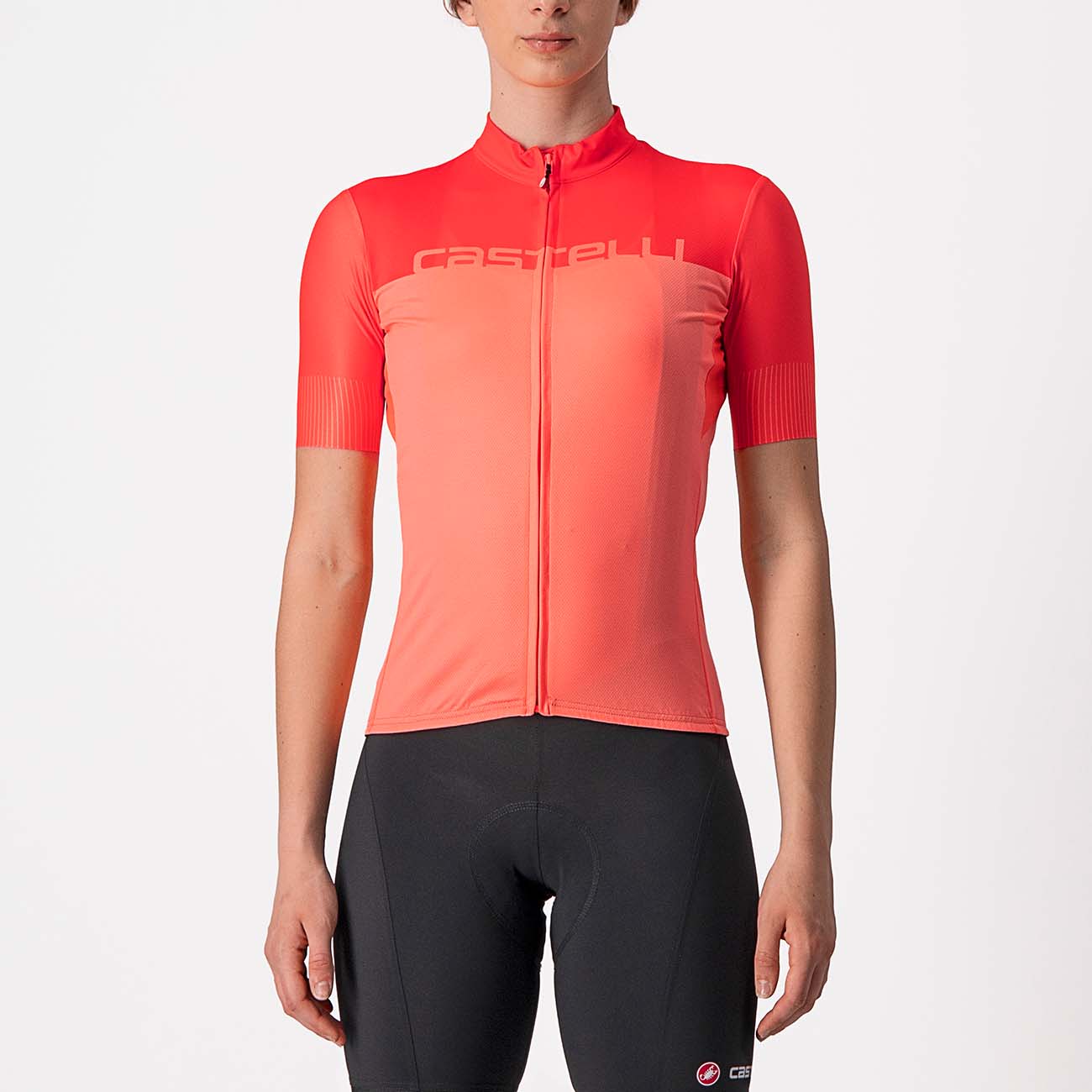
                CASTELLI Cyklistický dres s krátkym rukávom - VELOCISSIMA LADY - ružová/oranžová XS
            
