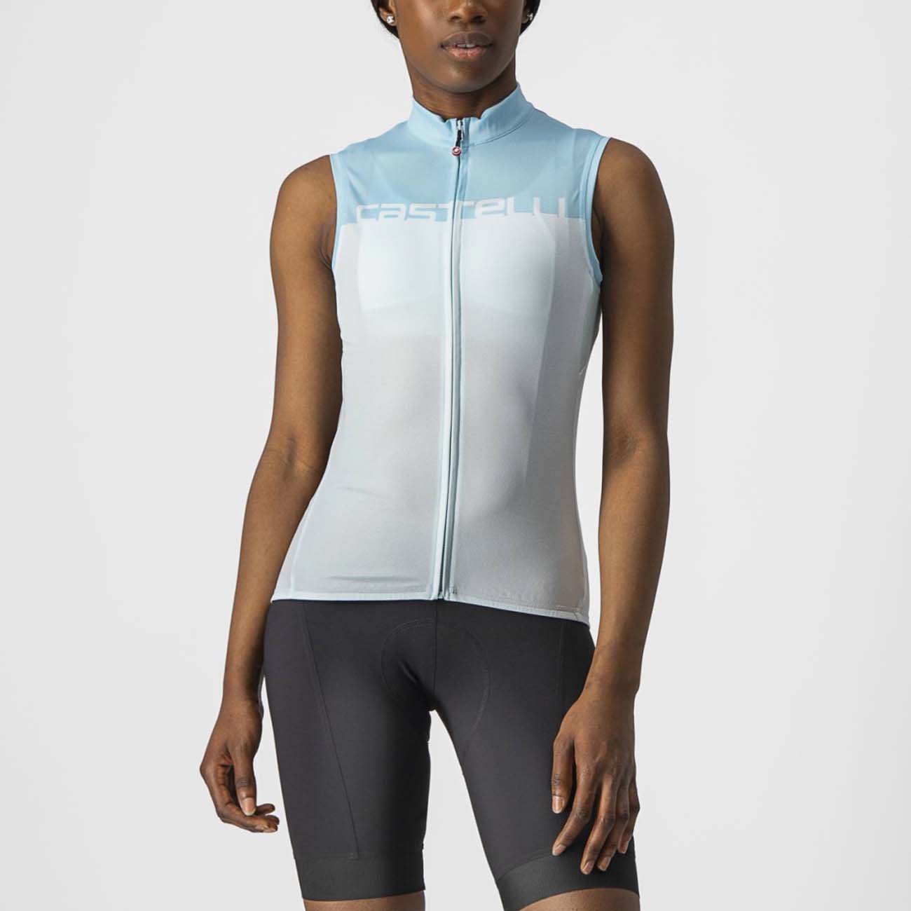 
                CASTELLI Cyklistický dres bez rukávov - VELOCISSIMA LADY - modrá
            