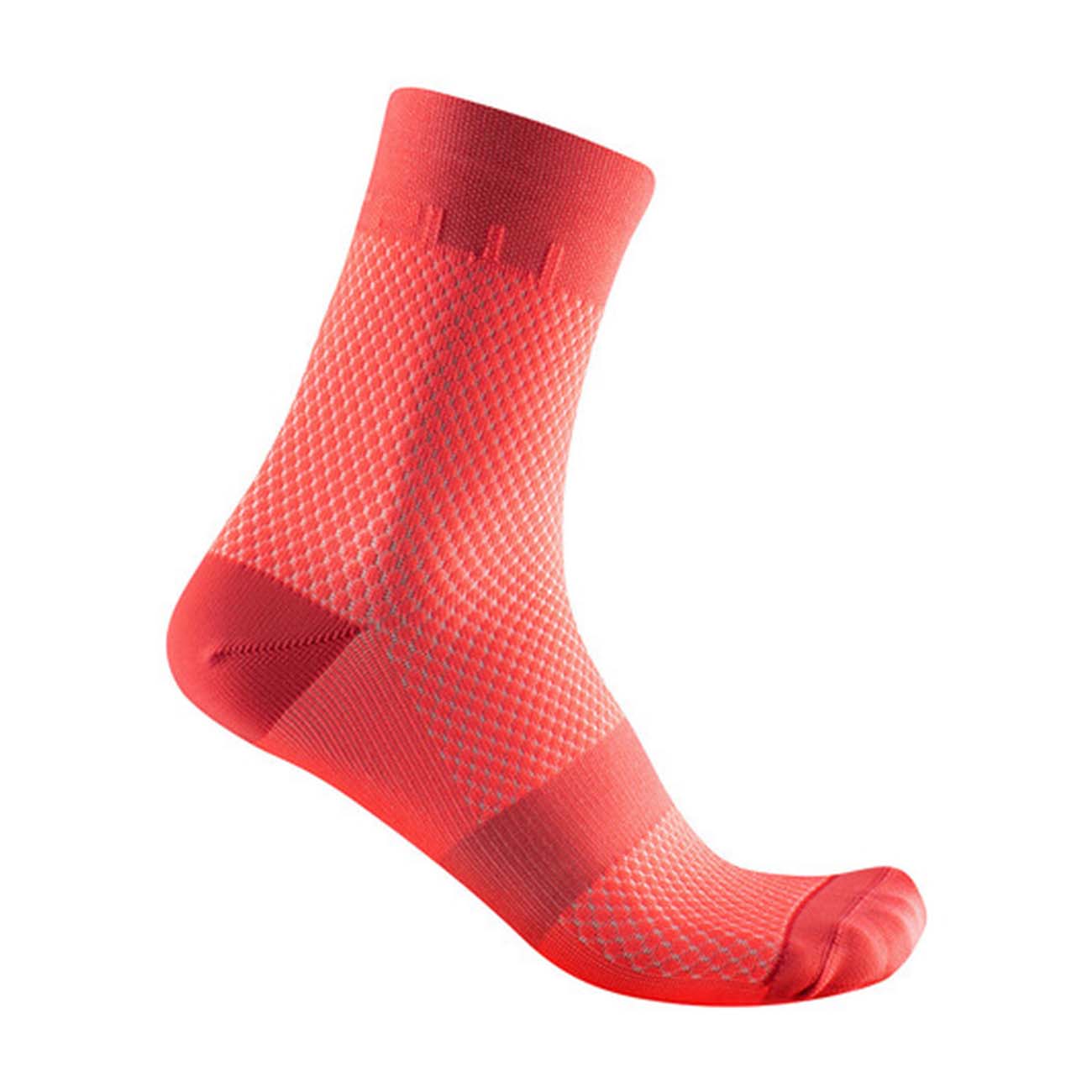 
                CASTELLI Cyklistické ponožky klasické - VELOCISSIMA 12 LADY - ružová/červená L-XL
            