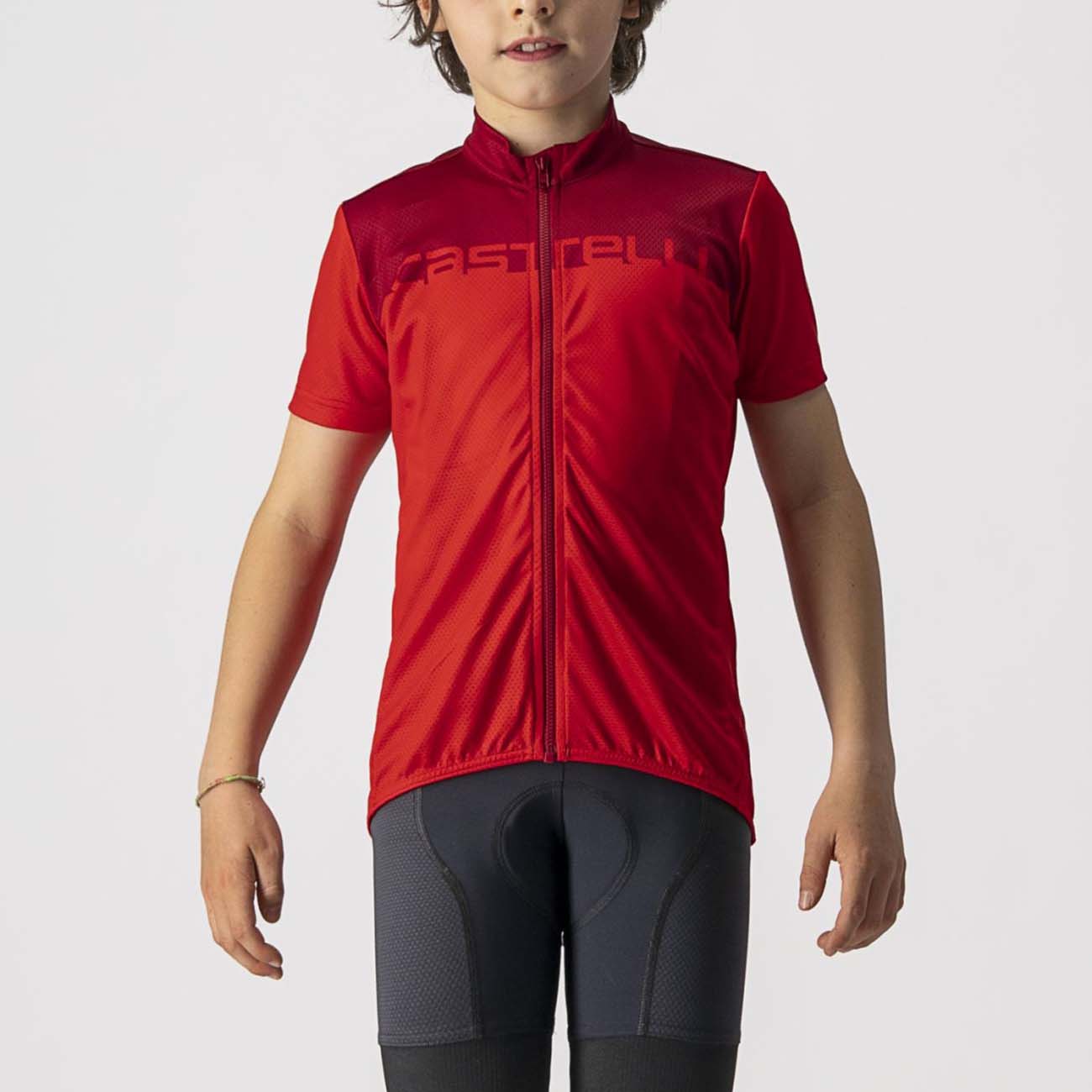 
                CASTELLI Cyklistický dres s krátkym rukávom - NEO PROLOGO KIDS - červená 10Y
            
