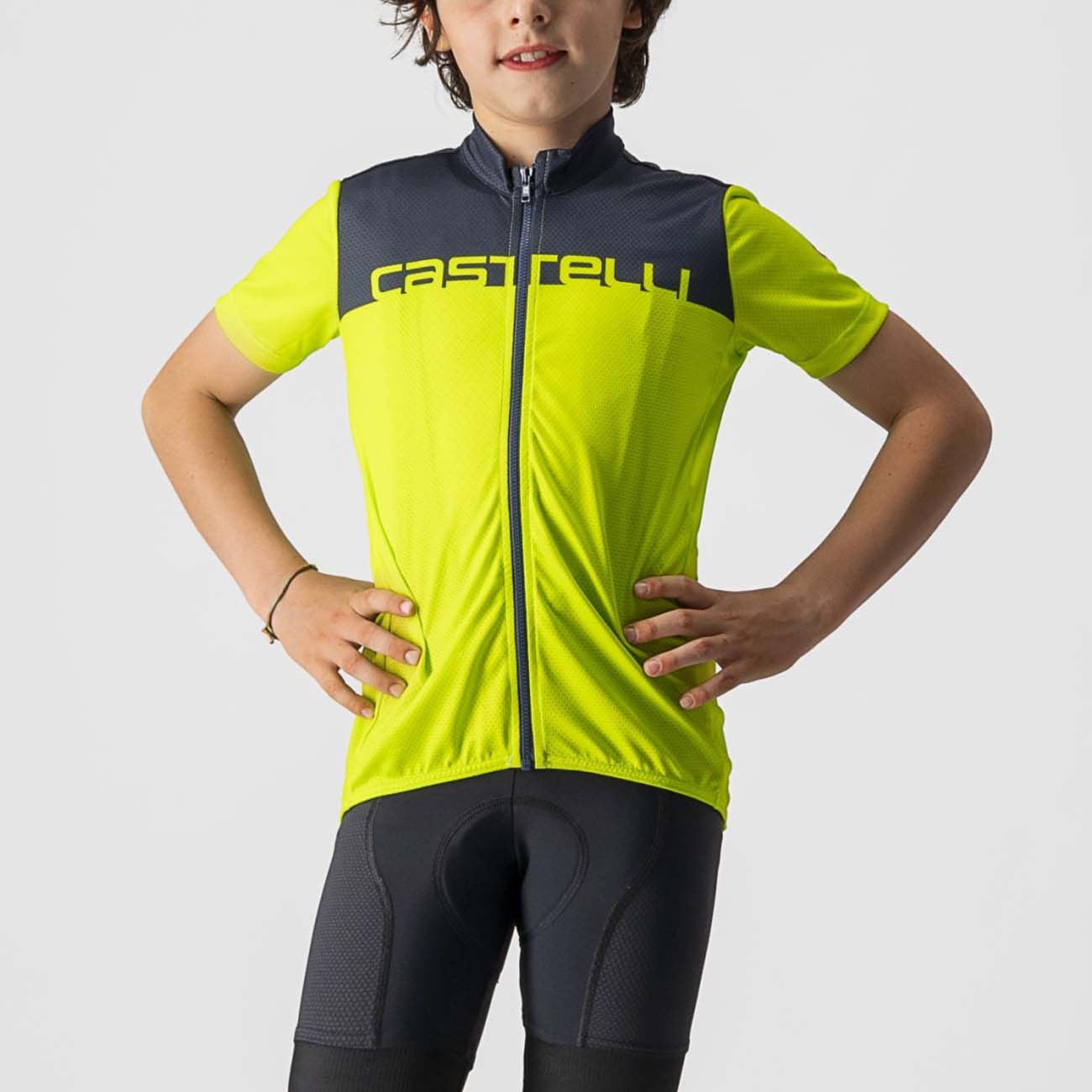 
                CASTELLI Cyklistický dres s krátkym rukávom - NEO PROLOGO KIDS - modrá/žltá 6Y
            
