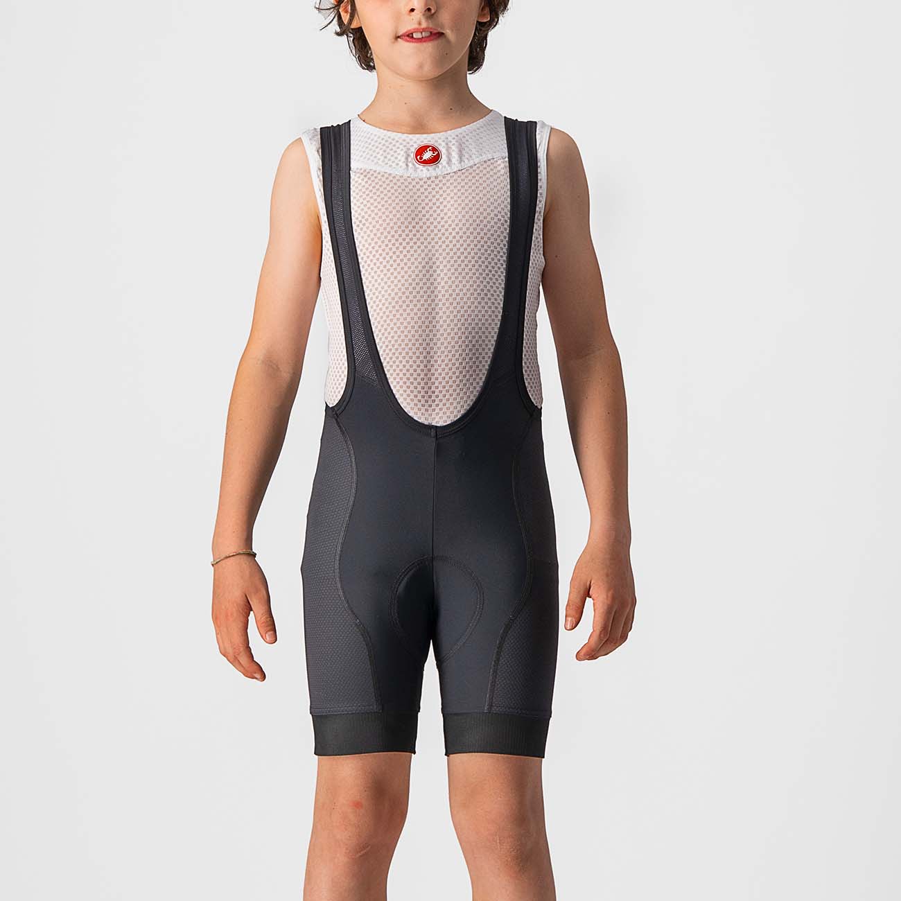 
                CASTELLI Cyklistické nohavice krátke s trakmi - COMPETIZION KIDS - čierna
            