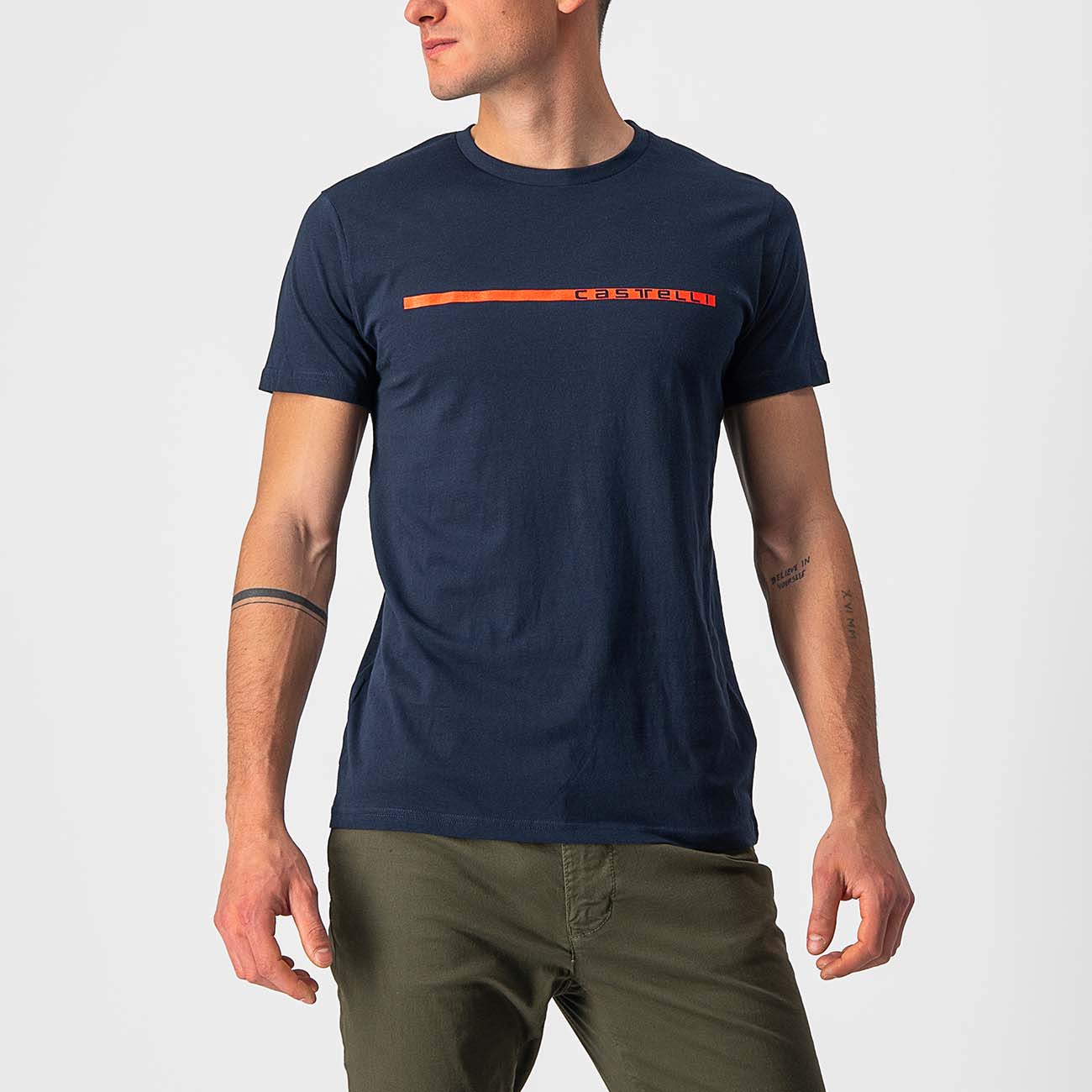 
                CASTELLI Cyklistické tričko s krátkym rukávom - VENTAGLIO TEE - modrá/červená XL
            