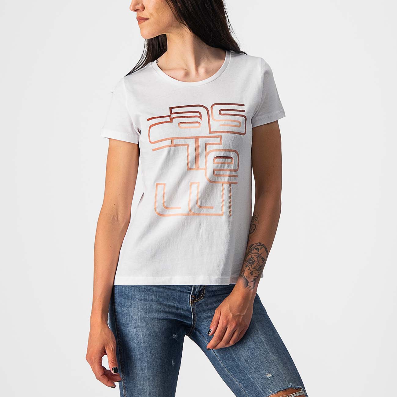 CASTELLI Cyklistické tričko s krátkym rukávom - BELLAGIO TEE LADY - biela