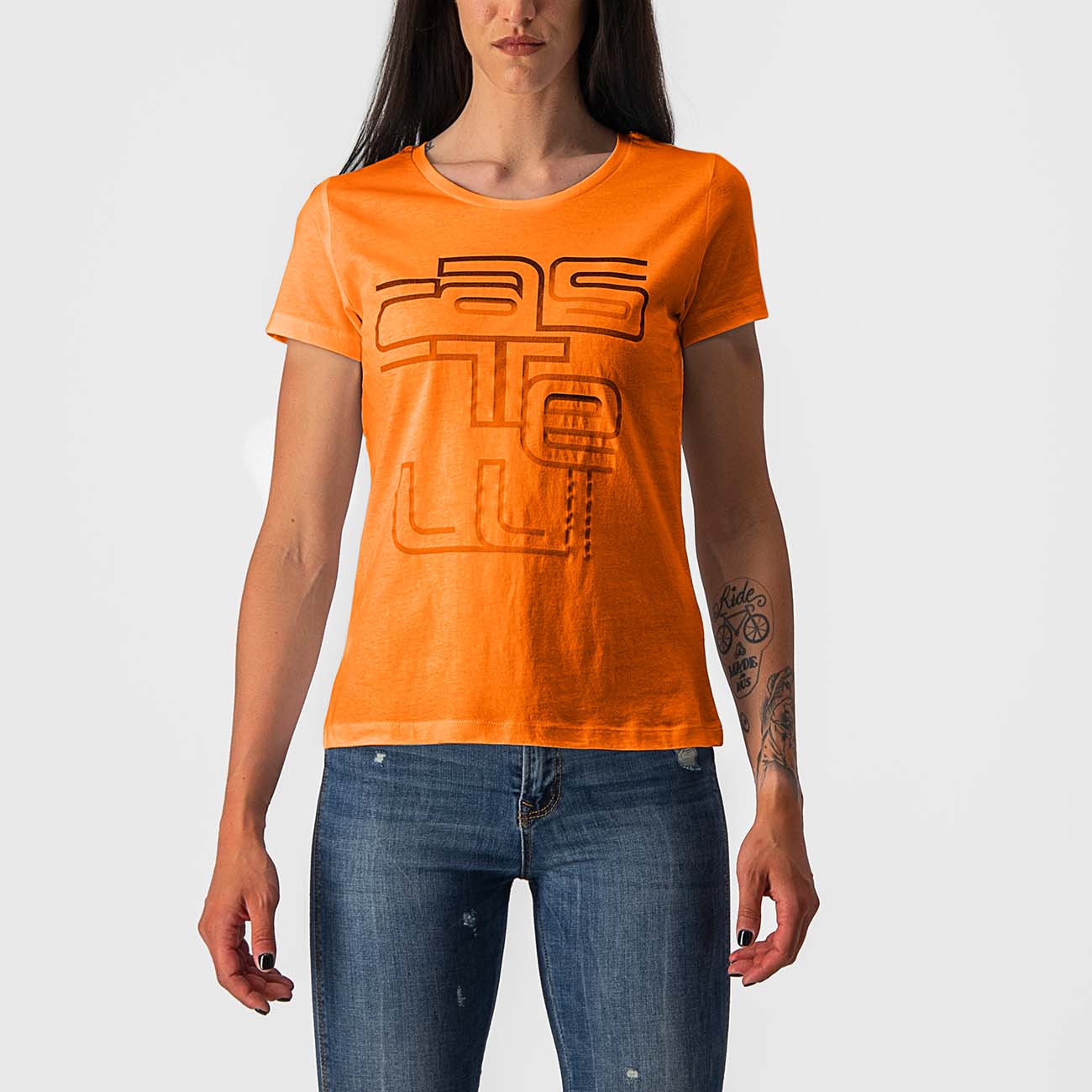 
                CASTELLI Cyklistické tričko s krátkym rukávom - BELLAGIO TEE LADY - oranžová XS
            