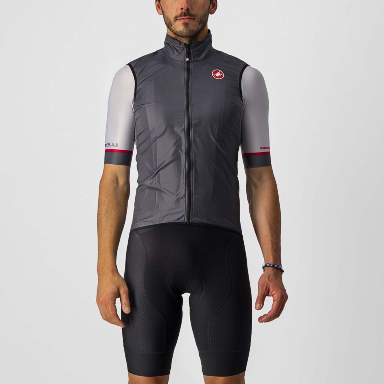 
                CASTELLI Cyklistická vesta - ARIA - šedá 2XL
            