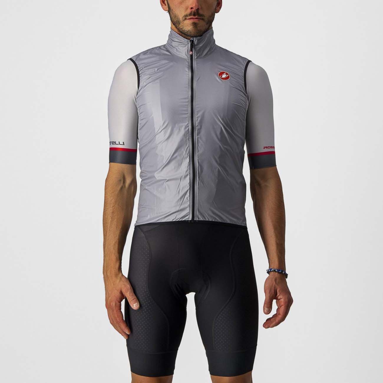 
                CASTELLI Cyklistická vesta - ARIA - strieborná 2XL
            