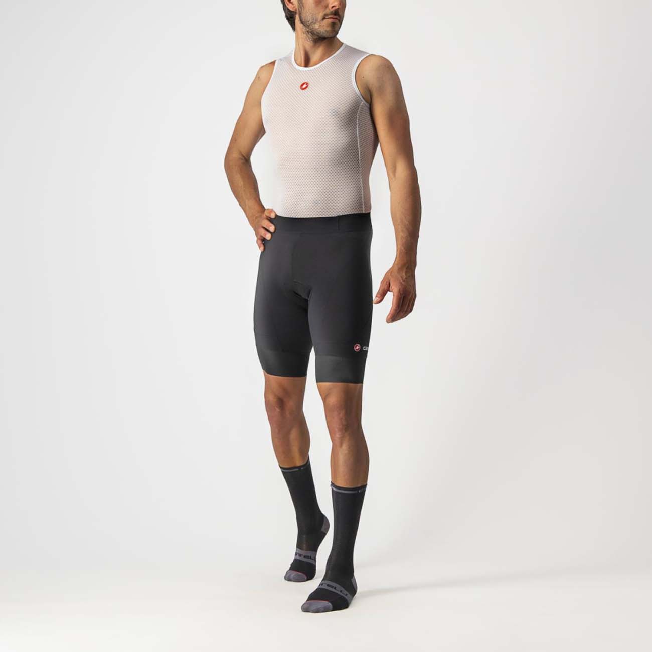
                CASTELLI Cyklistické nohavice krátke bez trakov - ENDURANCE 3 - čierna 2XL
            
