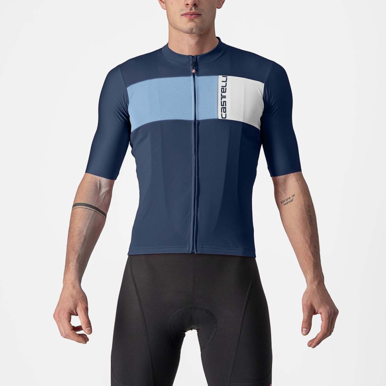 
                CASTELLI Cyklistický dres s krátkym rukávom - PROLOGO VII - svetlo modrá/modrá 2XL
            