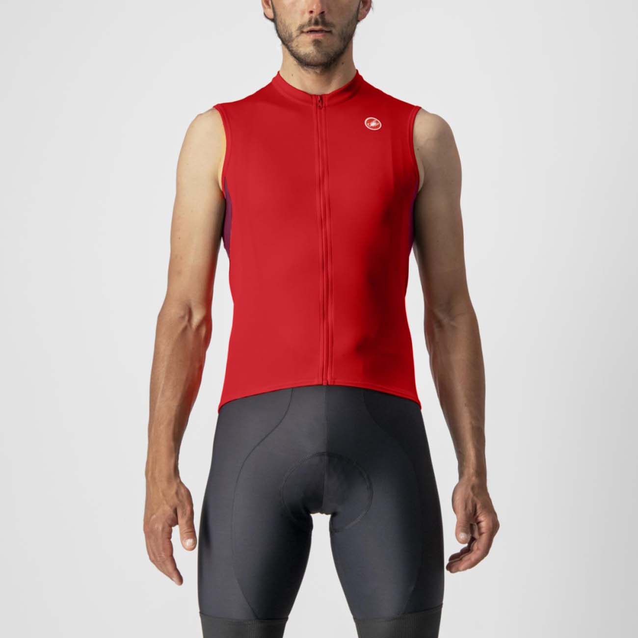 
                CASTELLI Cyklistický dres bez rukávov - ENTRATA VI - červená XL
            