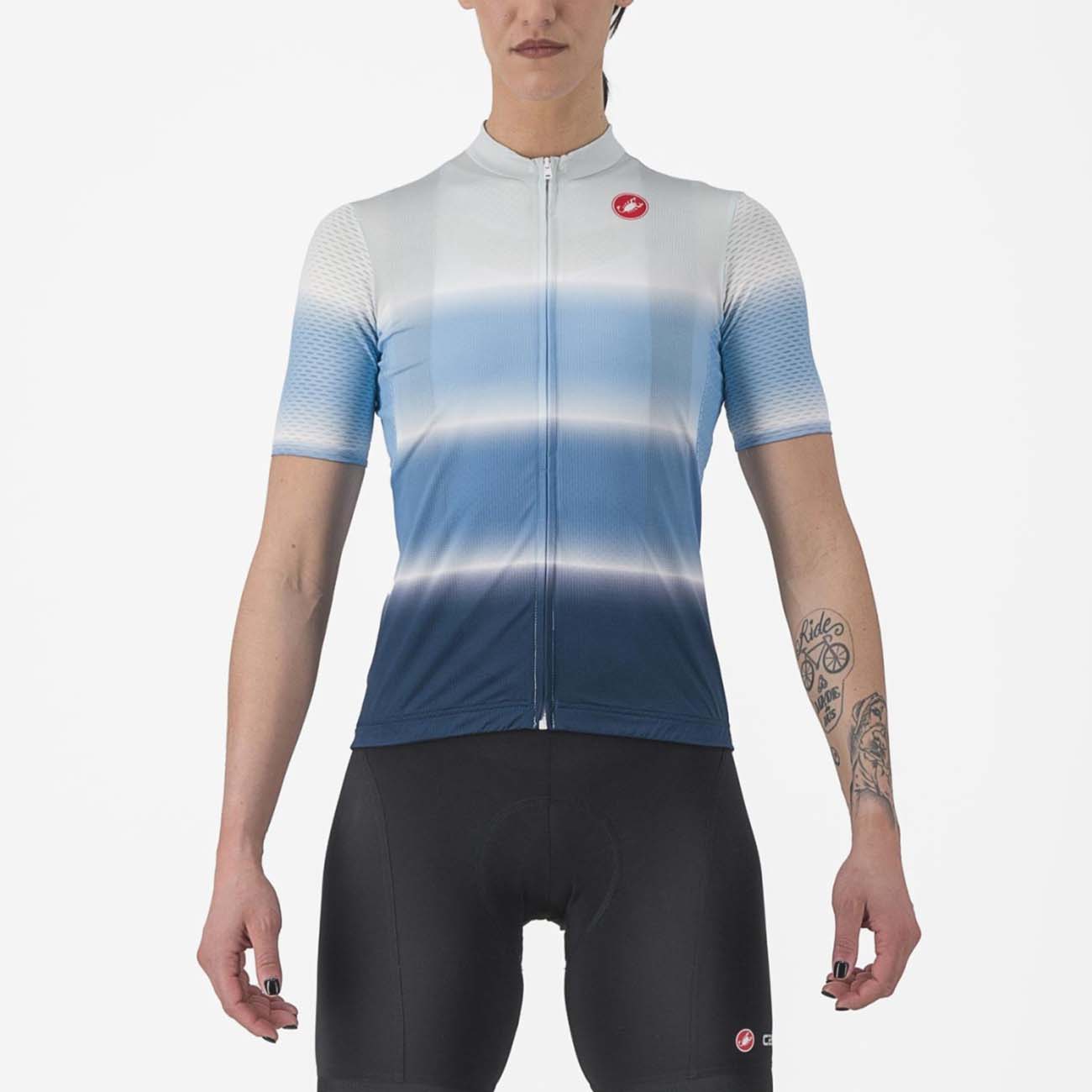 
                CASTELLI Cyklistický dres s krátkym rukávom - DOLCE LADY - svetlo modrá/modrá S
            