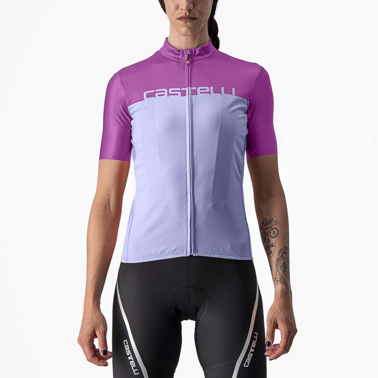 
                CASTELLI Cyklistický dres s krátkym rukávom - VELOCISSIMA LADY - fialová XL
            