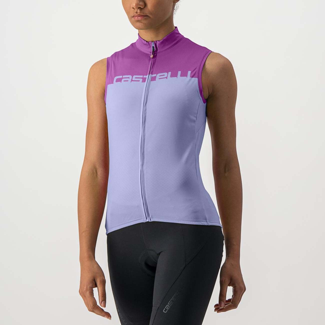 
                CASTELLI Cyklistický dres bez rukávov - VELOCISSIMA LADY - fialová XL
            