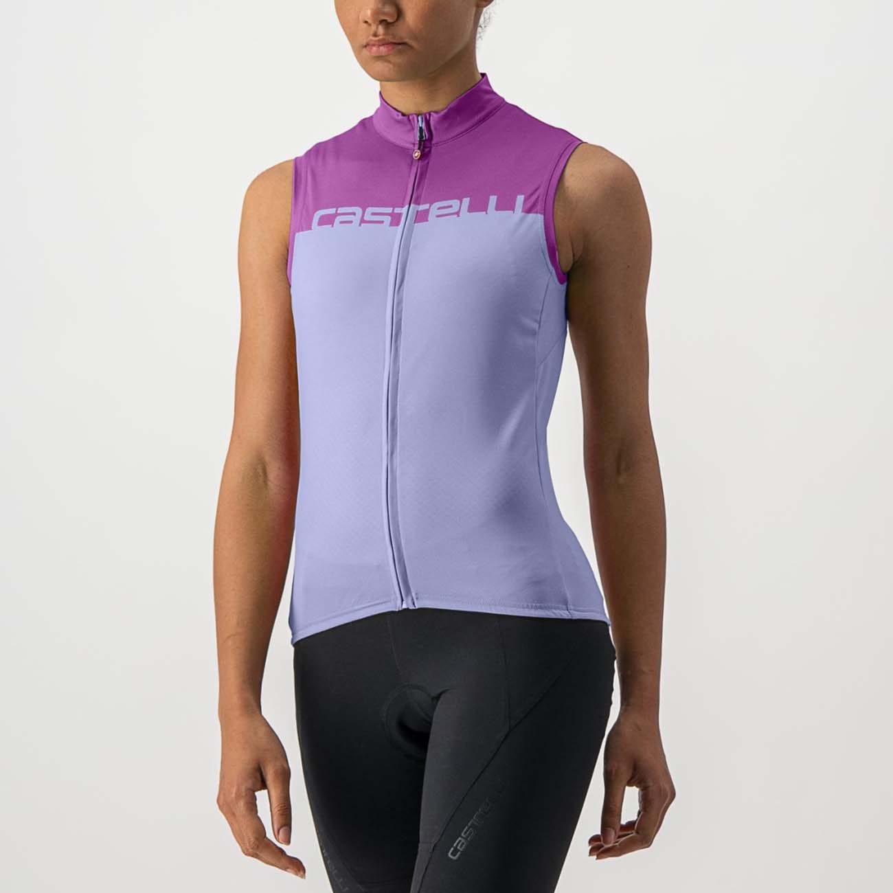 
                CASTELLI Cyklistický dres bez rukávov - VELOCISSIMA LADY - fialová S
            