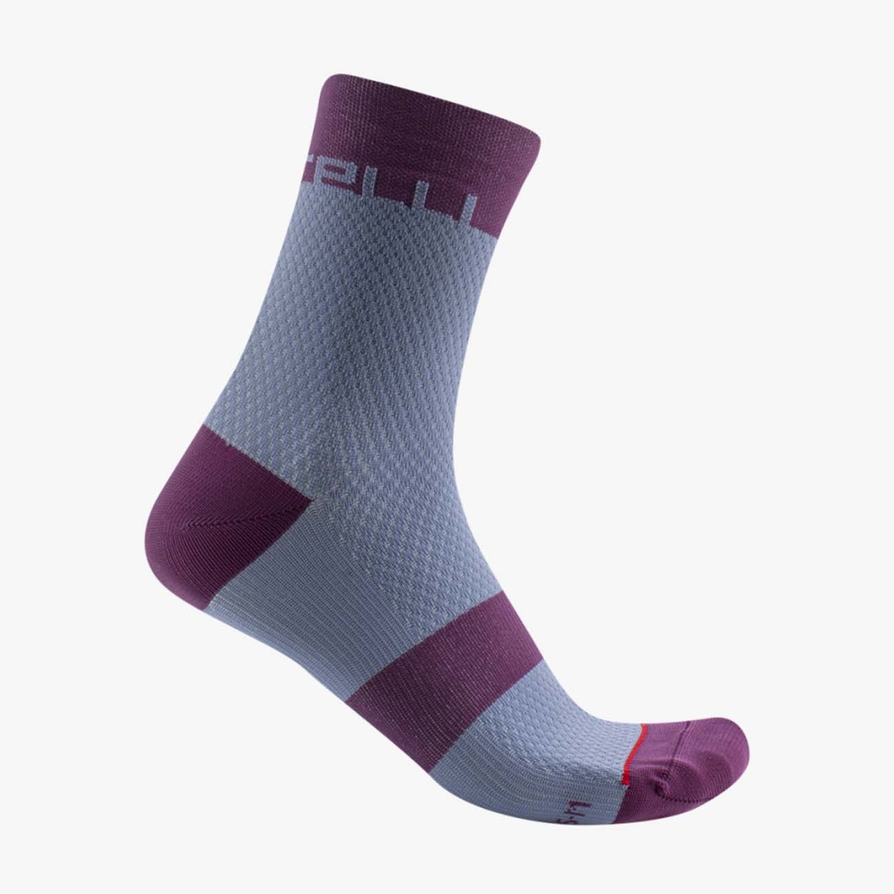 
                CASTELLI Cyklistické ponožky klasické - VELOCISSIMA 12 LADY - fialová
            