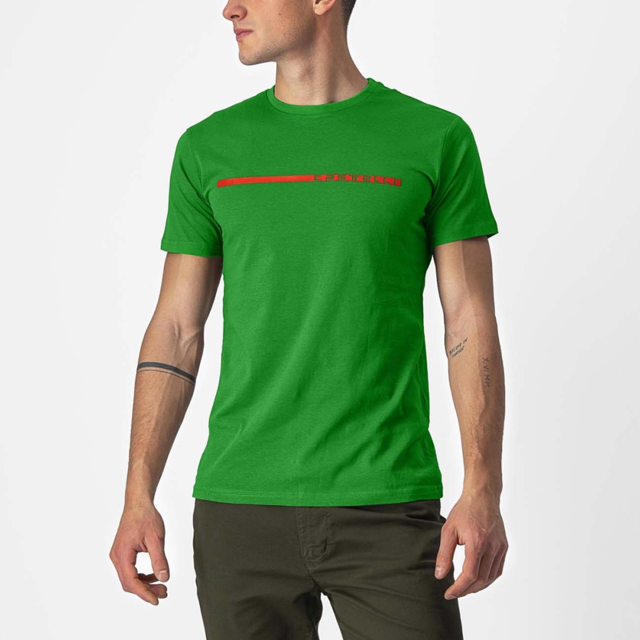 
                CASTELLI Cyklistické tričko s krátkym rukávom - VENTAGLIO TEE - zelená XL
            