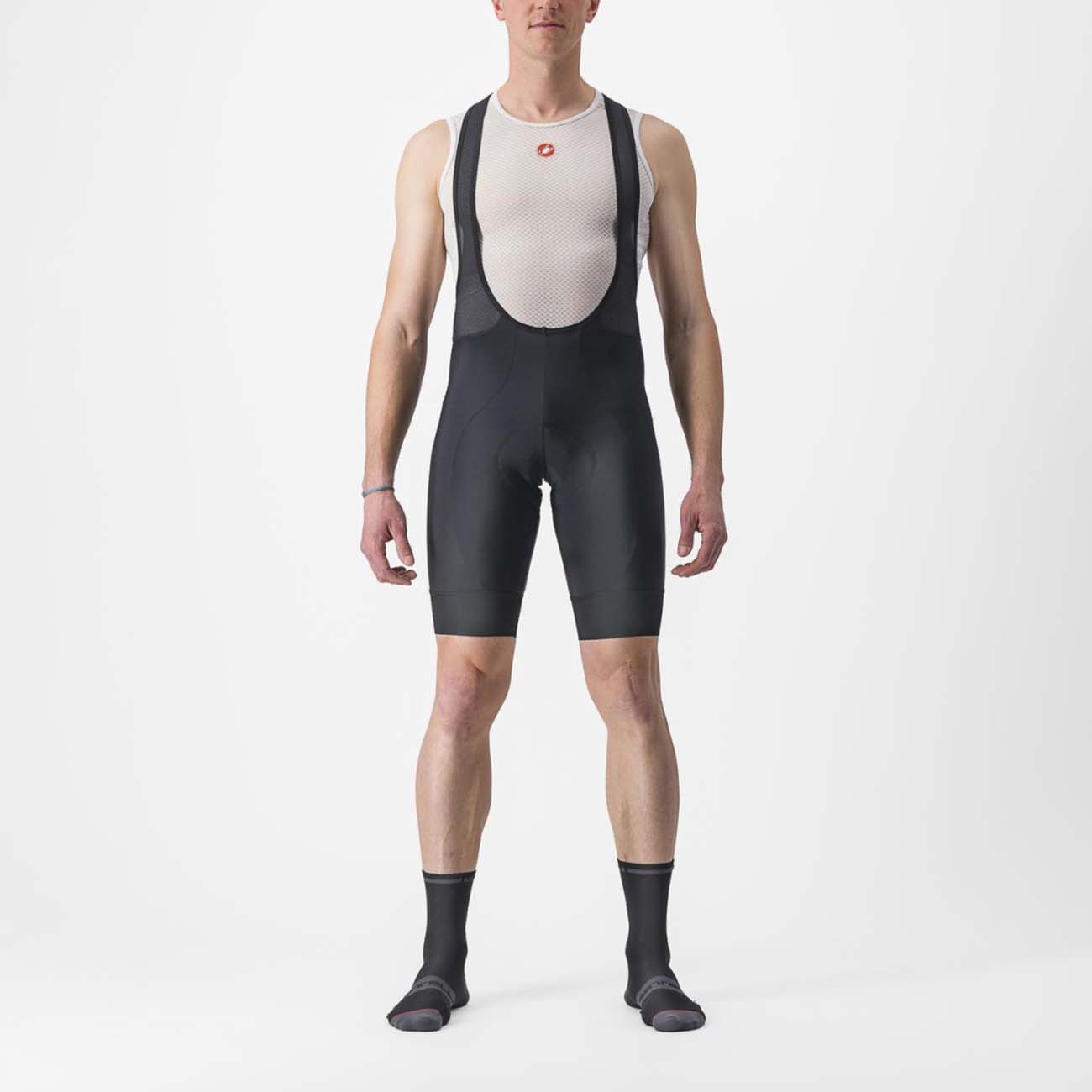 
                CASTELLI Cyklistické nohavice krátke s trakmi - ENTRATA 2 - čierna L
            