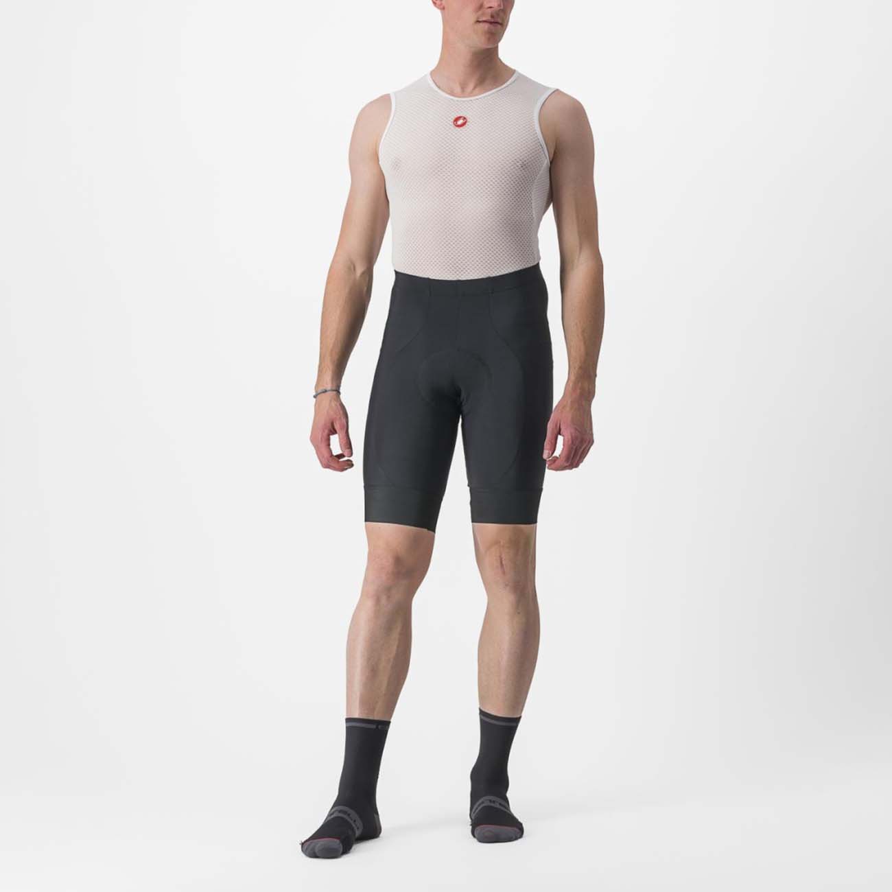 
                CASTELLI Cyklistické nohavice krátke bez trakov - ENTRATA 2 - čierna L
            