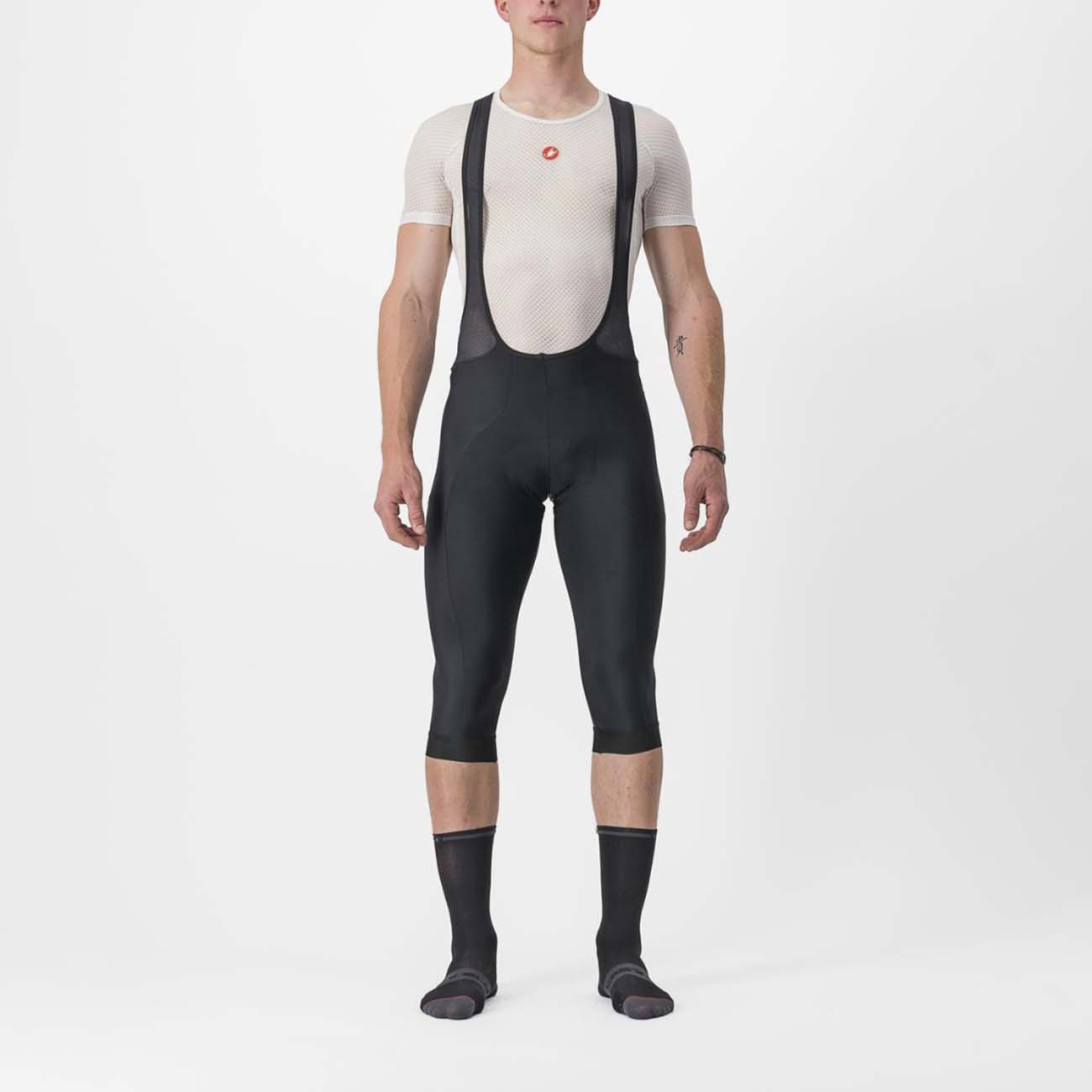 
                CASTELLI Cyklistické nohavice krátke s trakmi - ENTRATA 2 3/4 - čierna L
            