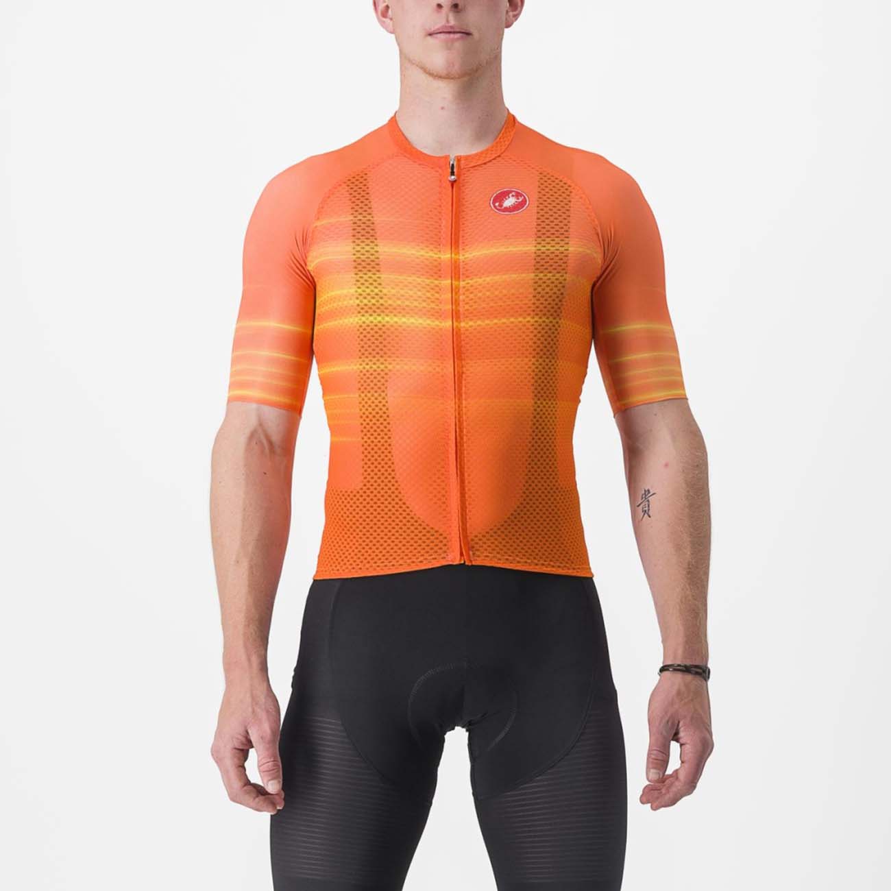 CASTELLI Cyklistický dres s krátkym rukávom - CLIMBER'S 3.0 - oranžová