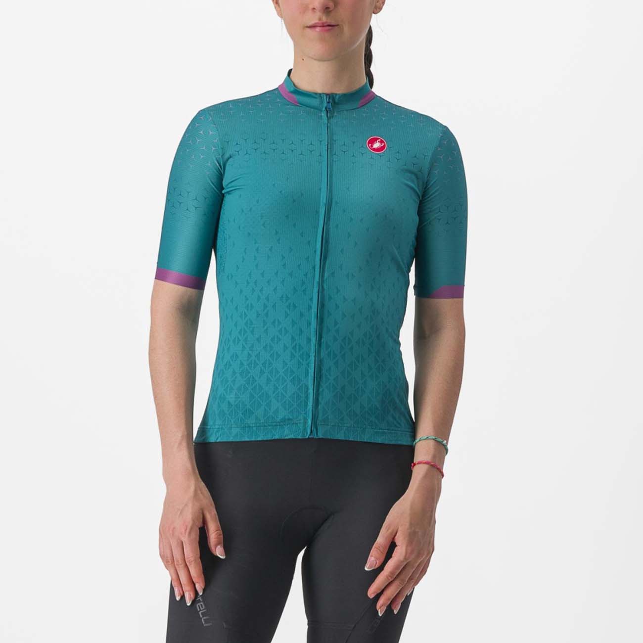 
                CASTELLI Cyklistický dres s krátkym rukávom - PEZZI LADY - zelená XL
            