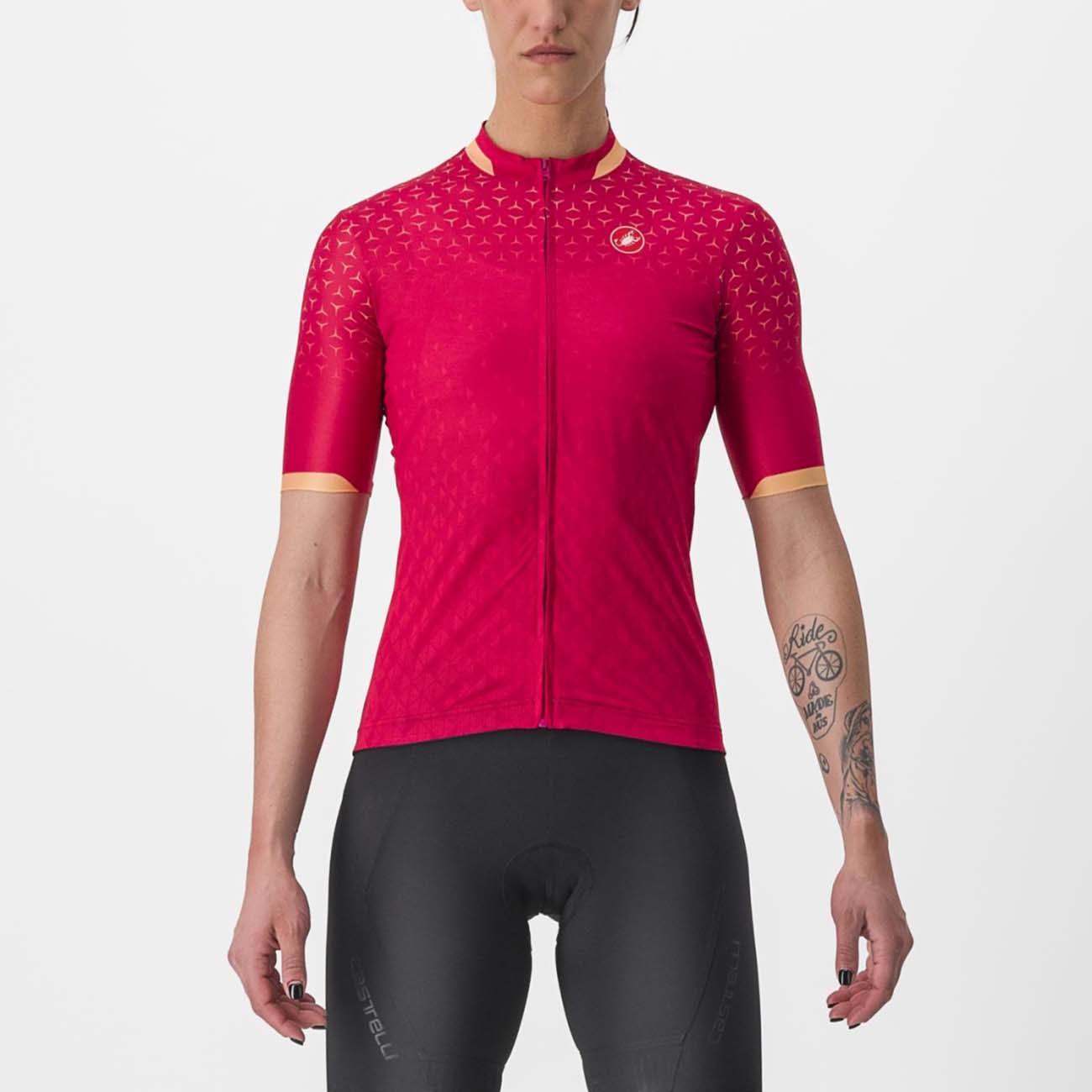 
                CASTELLI Cyklistický dres s krátkym rukávom - PEZZI LADY - červená
            