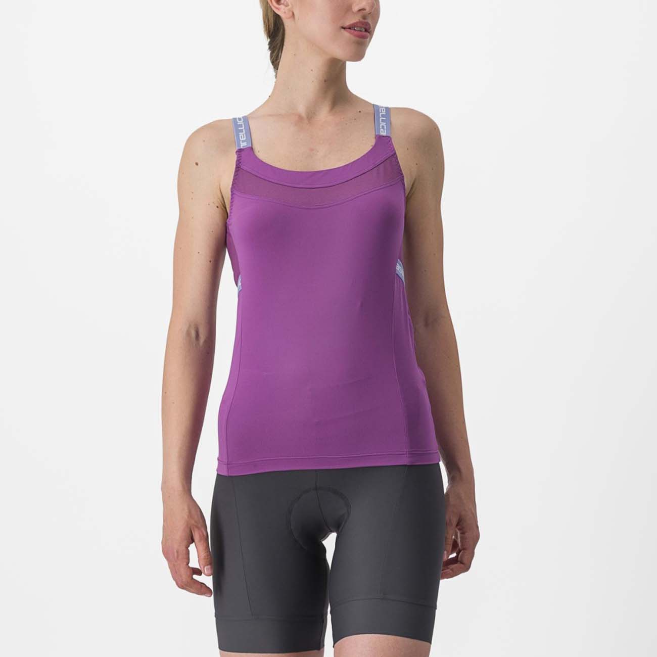 CASTELLI Cyklistický dres bez rukávov - BAVETTE LADY - fialová