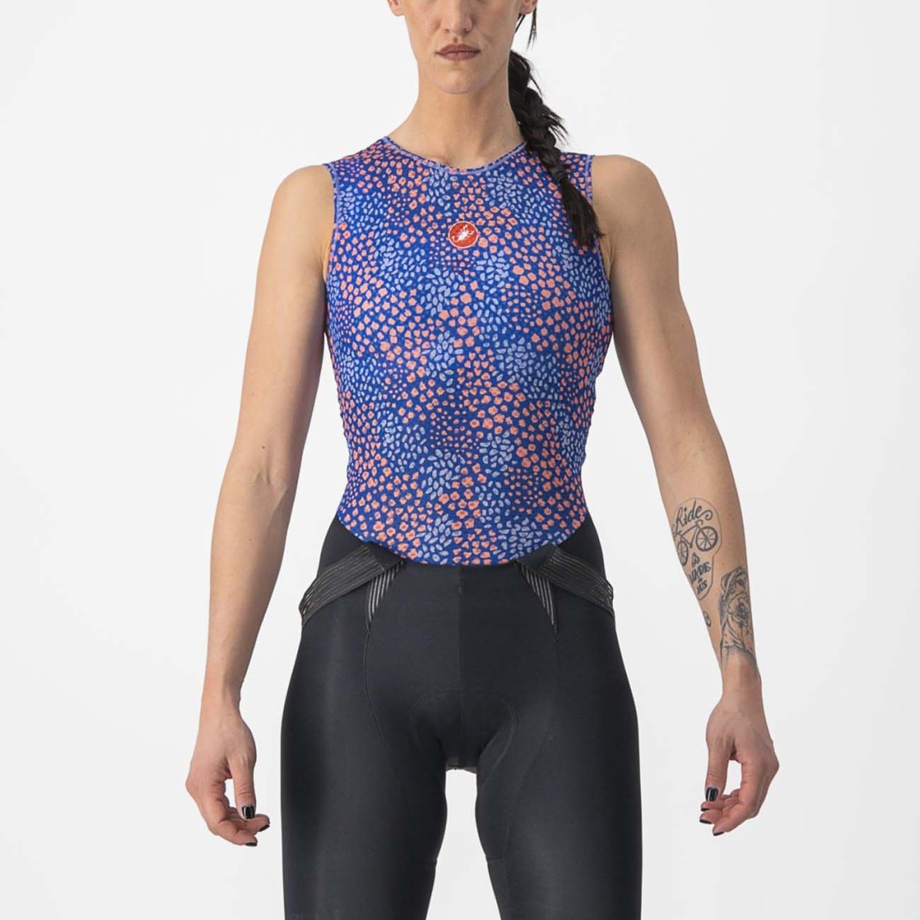 
                CASTELLI Cyklistické tričko bez rukávov - PRO MESH 4 W LADY - modrá
            