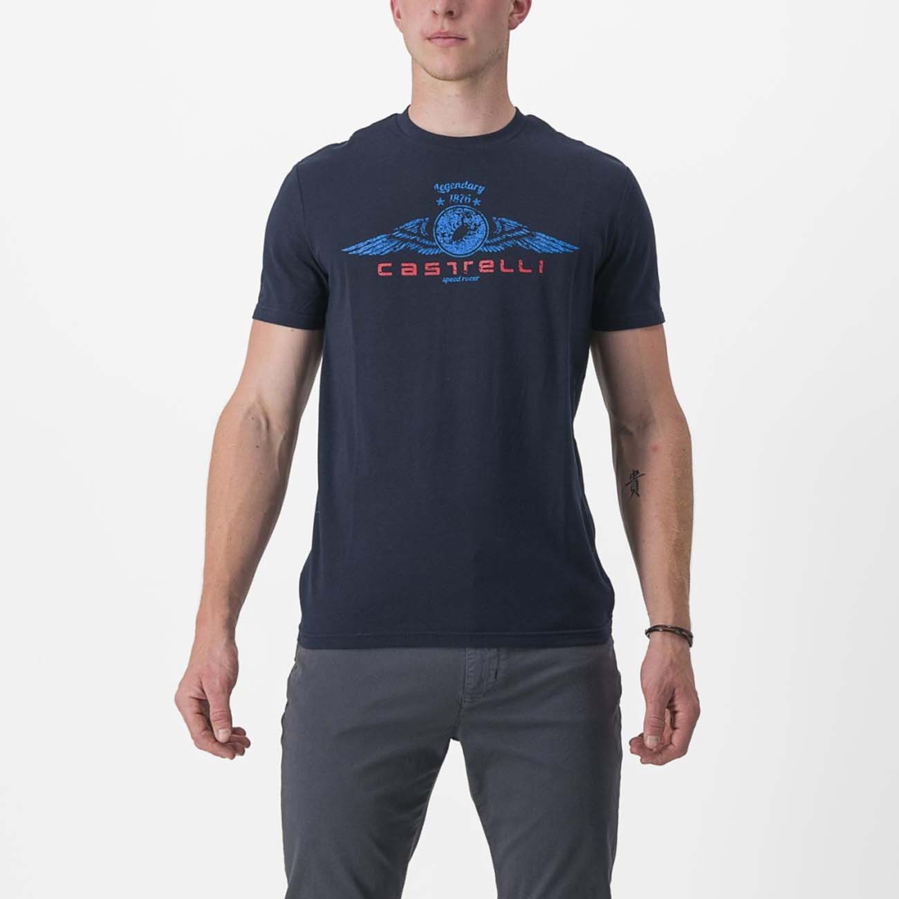 E-shop CASTELLI Cyklistické tričko s krátkym rukávom - ARMANDO 2 TEE - modrá