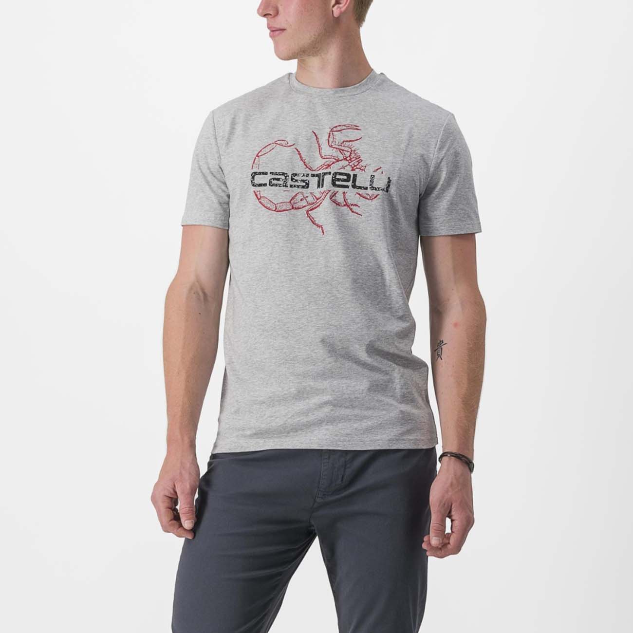 E-shop CASTELLI Cyklistické tričko s krátkym rukávom - FINALE TEE - šedá