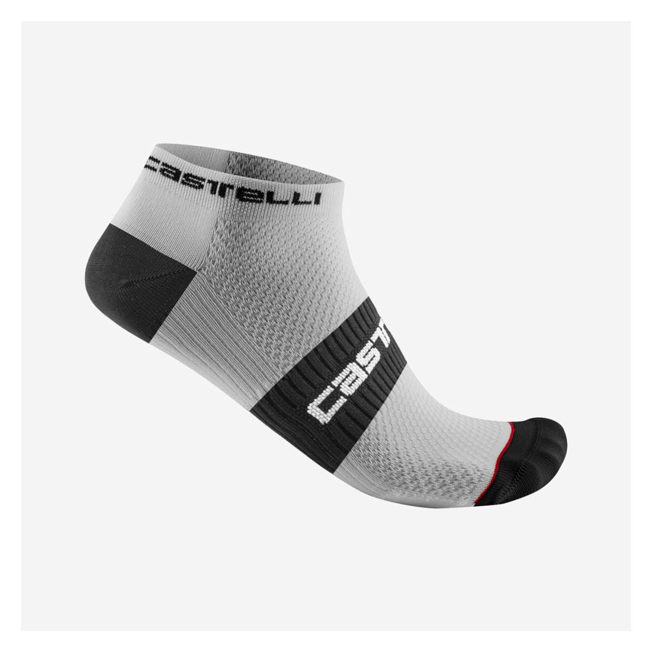 CASTELLI Cyklistické ponožky členkové - LOWBOY 2 - biela/čierna
