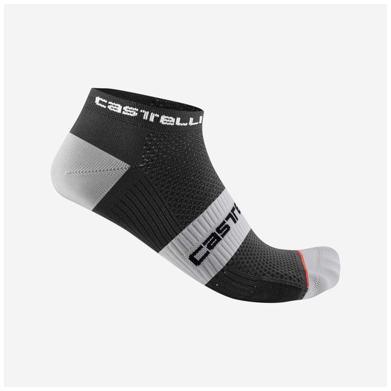 
                CASTELLI Cyklistické ponožky členkové - LOWBOY 2 - čierna/biela
            