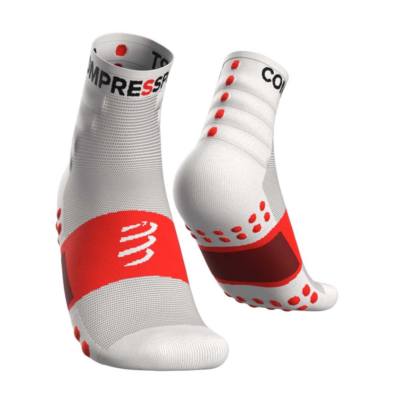
                COMPRESSPORT Cyklistické ponožky klasické - TRAINING - biela
            