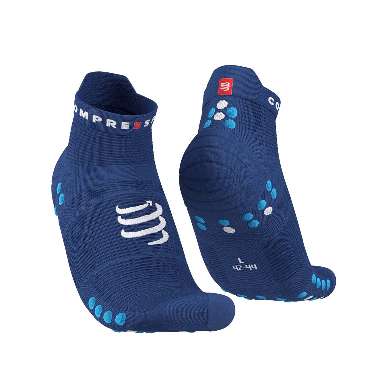 E-shop COMPRESSPORT Cyklistické ponožky členkové - PRO RACING 4.0 RUN - modrá