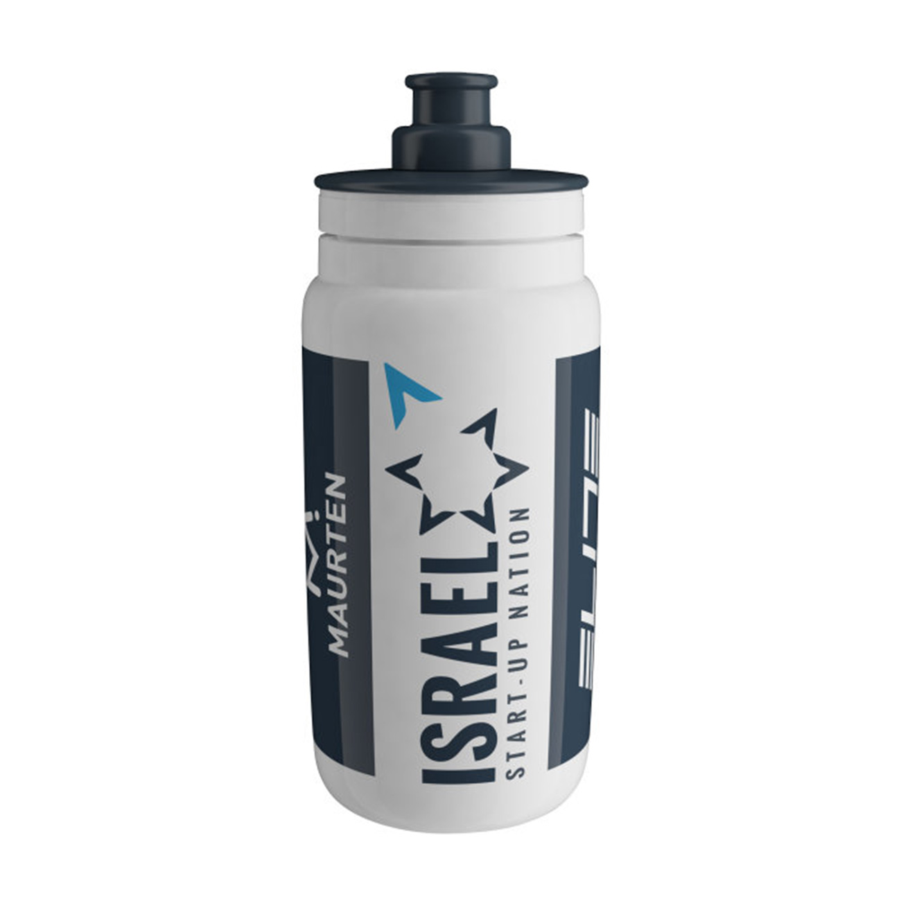 
                ELITE Cyklistická fľaša na vodu - FLY ISRAEL 550ml - svetlo modrá/biela
            