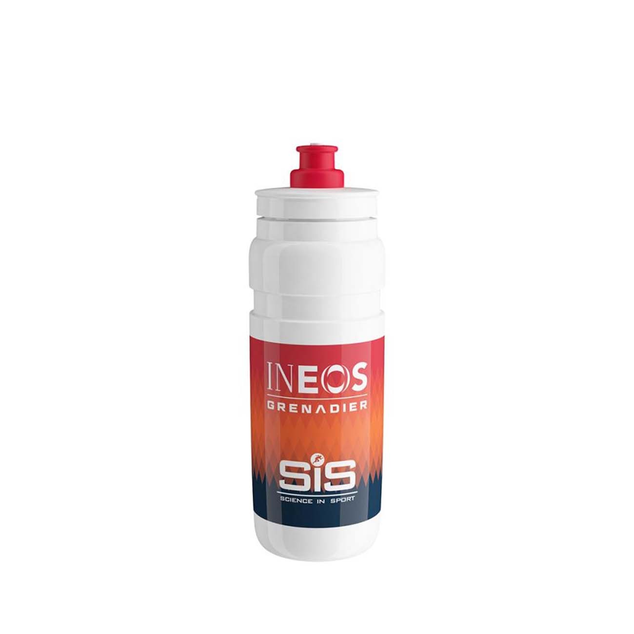 E-shop ELITE Cyklistická fľaša na vodu - FLY INEOS GRENADIERS 750ml - biela/oranžová/červená