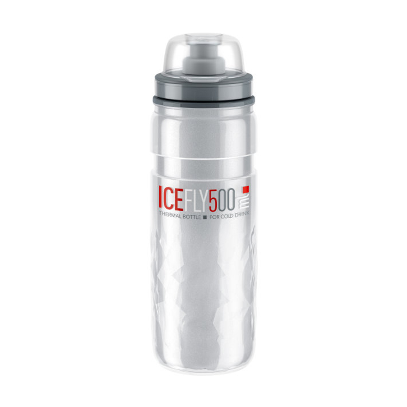 ELITE Cyklistická fľaša na vodu - ICE FLY MTB 500 ml - transparentná