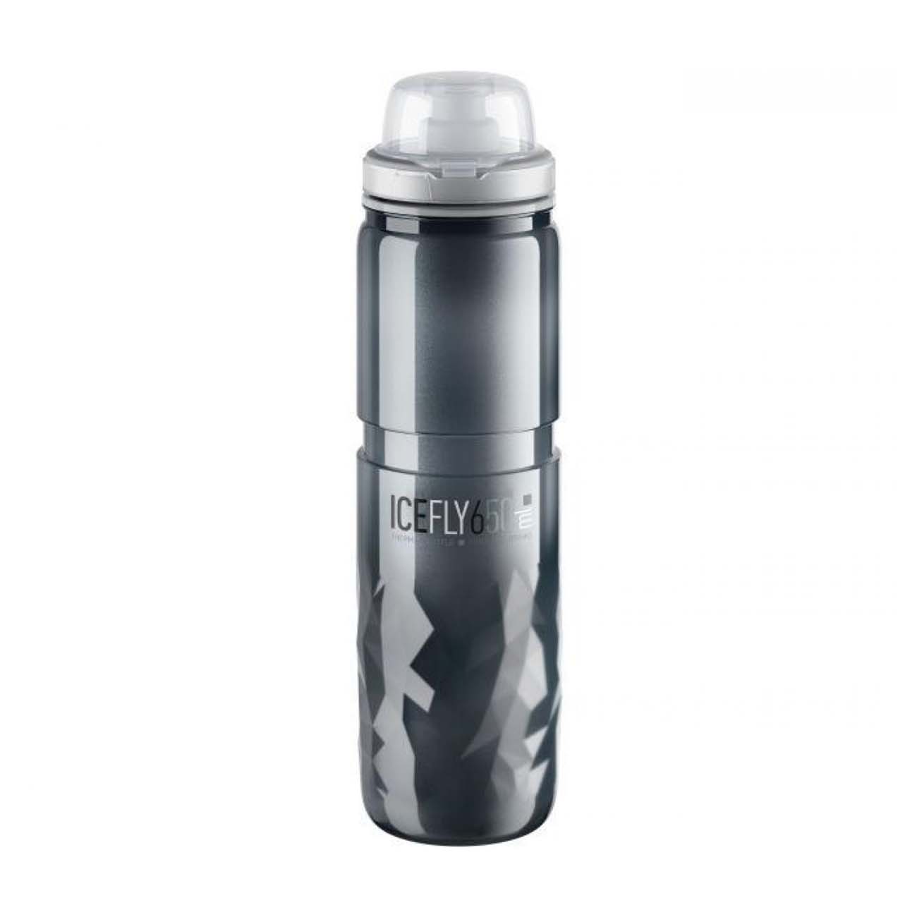 ELITE Cyklistická fľaša na vodu - ICE FLY 650ml - šedá