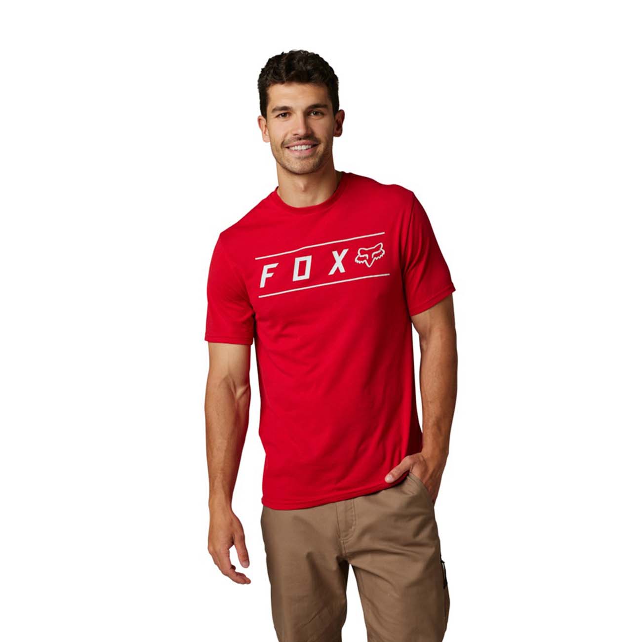 
                FOX Cyklistické tričko s krátkym rukávom - PINNACLE DRIRELEASE® - červená S
            
