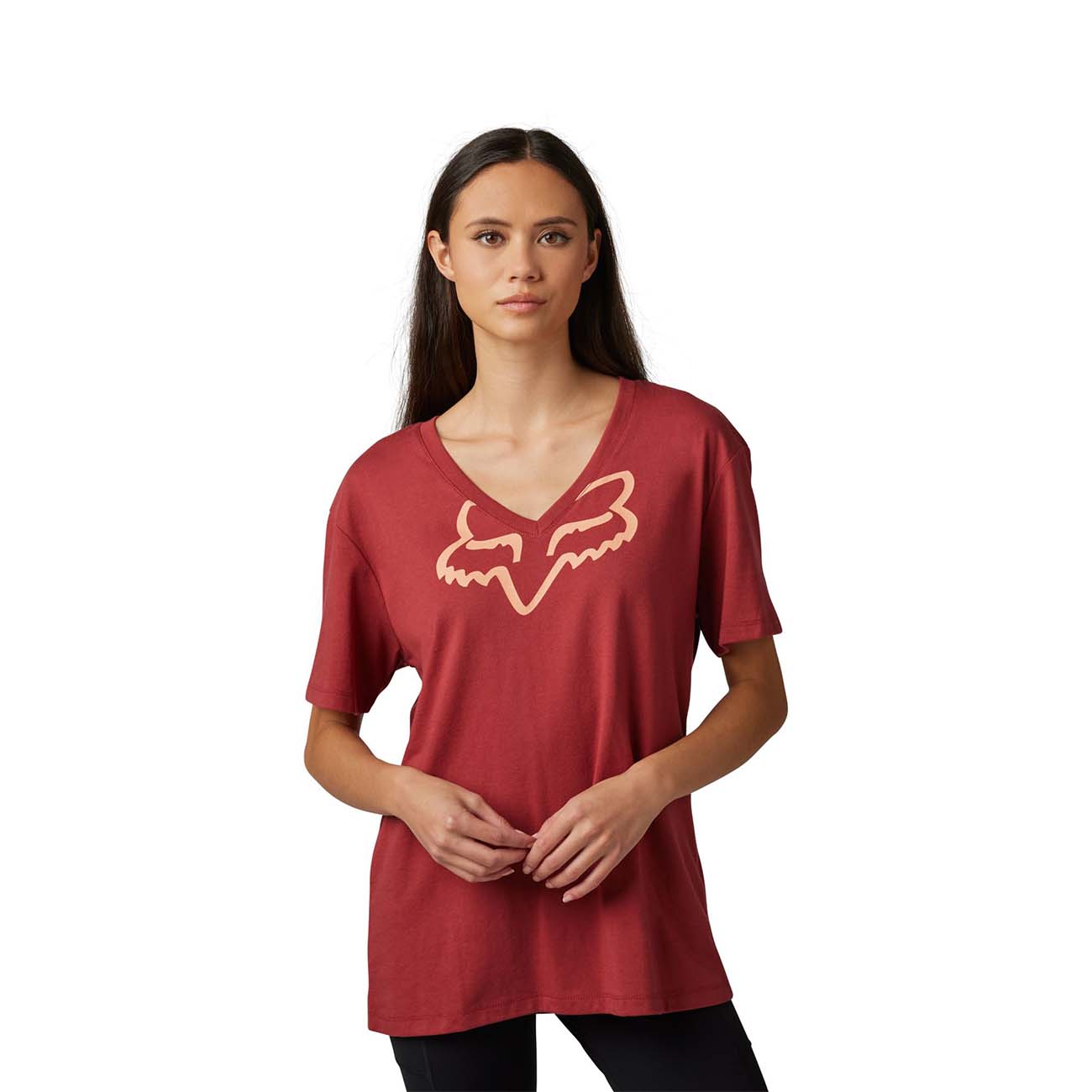 E-shop FOX Cyklistické tričko s krátkym rukávom - BOUNDARY LADY - červená
