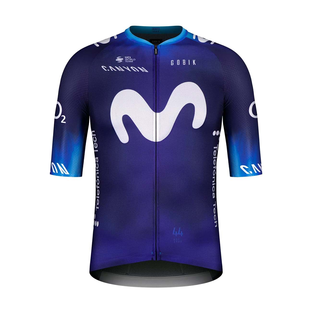 
                GOBIK Cyklistický dres s krátkym rukávom - MOVISTAR 2023 - biela/modrá 2XL
            