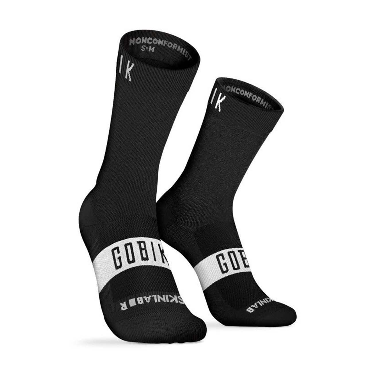 
                GOBIK Cyklistické ponožky klasické - PURE - biela/čierna L-XL
            
