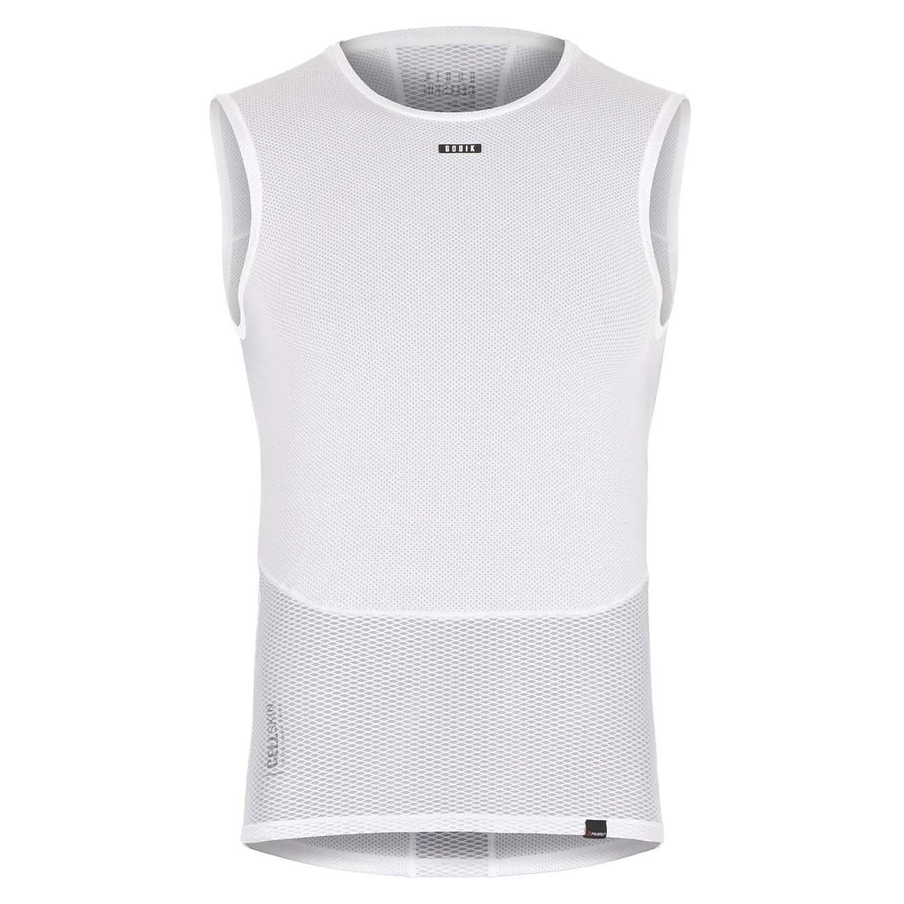 GOBIK Cyklistické tričko bez rukávov - CELL SKIN - biela