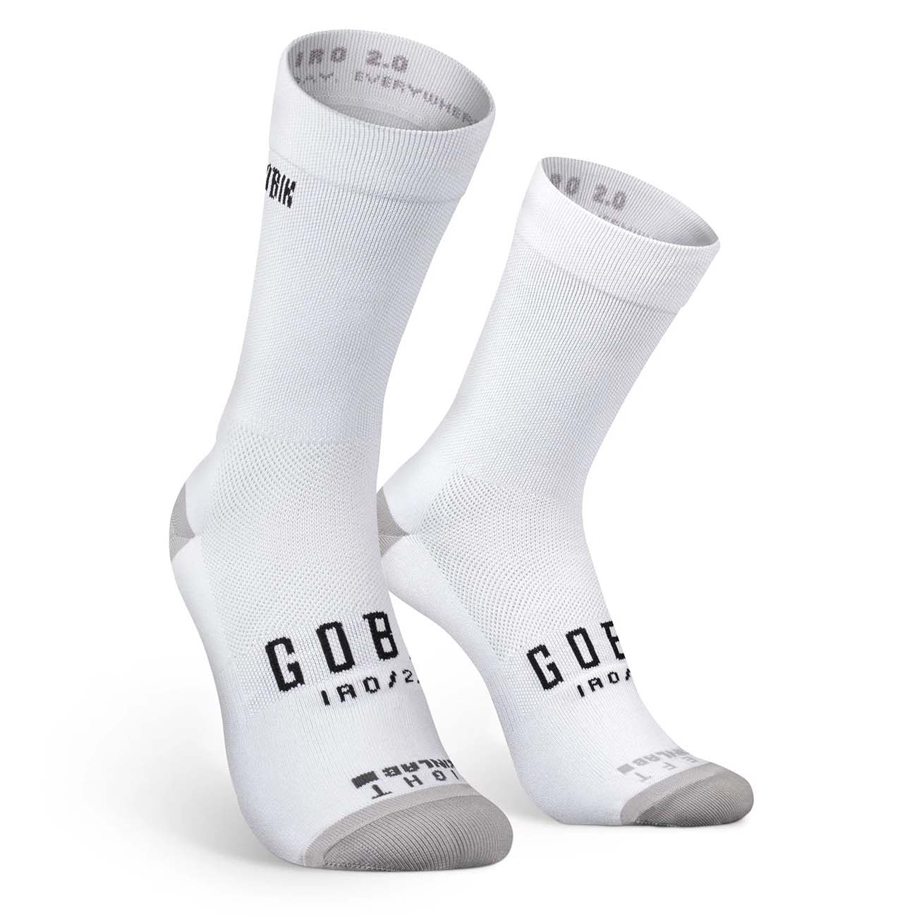GOBIK Cyklistické ponožky klasické - IRO 2.0 - biela L-XL