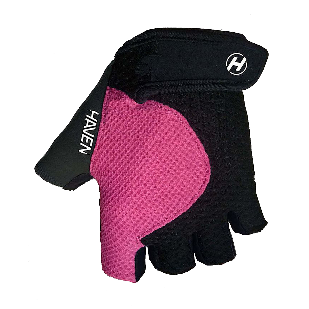 
                HAVEN Cyklistické rukavice krátkoprsté - KIOWA SHORT - čierna/ružová
            