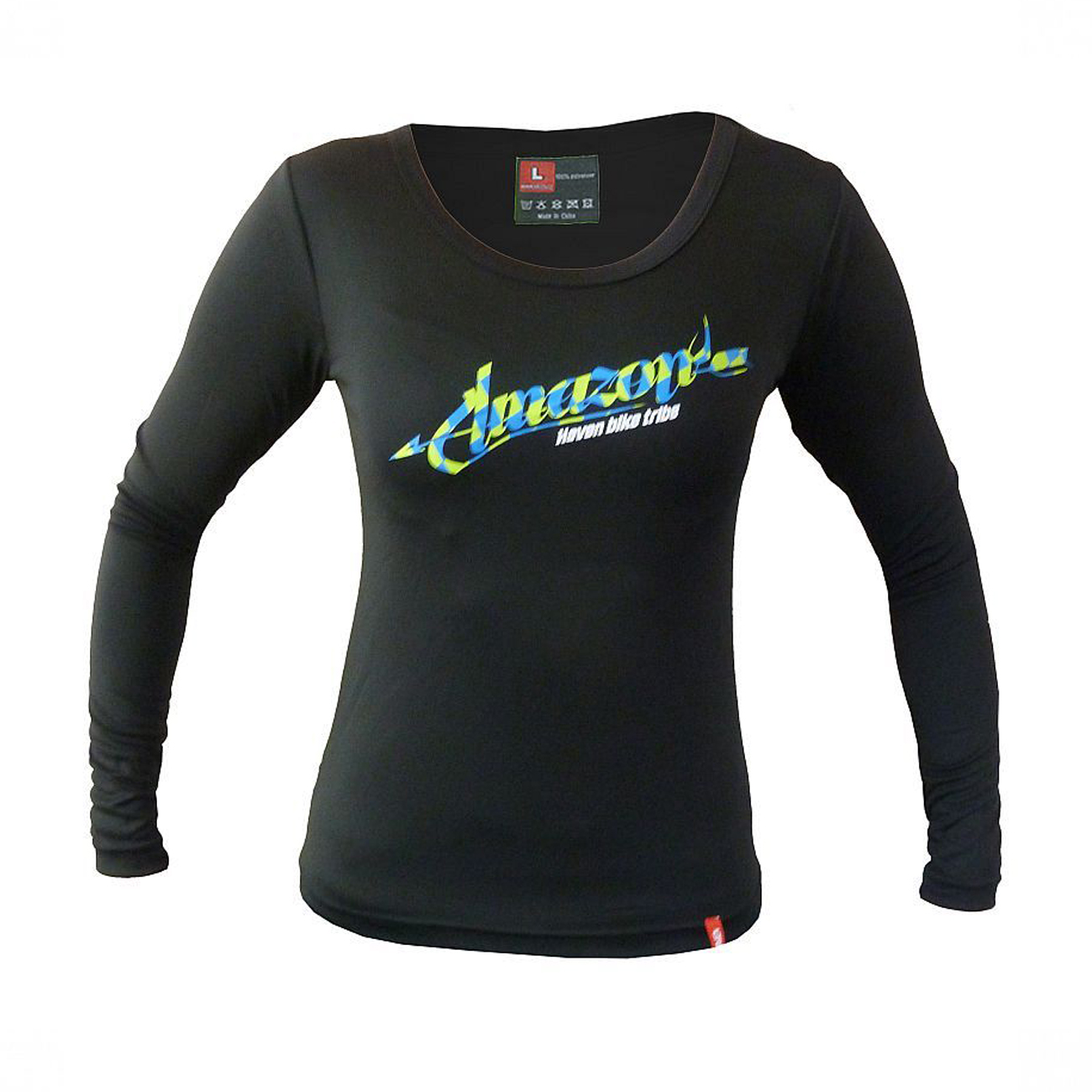 HAVEN Cyklistický dres s dlhým rukávom letný - AMAZON LADY LONG MTB - čierna/zelená
