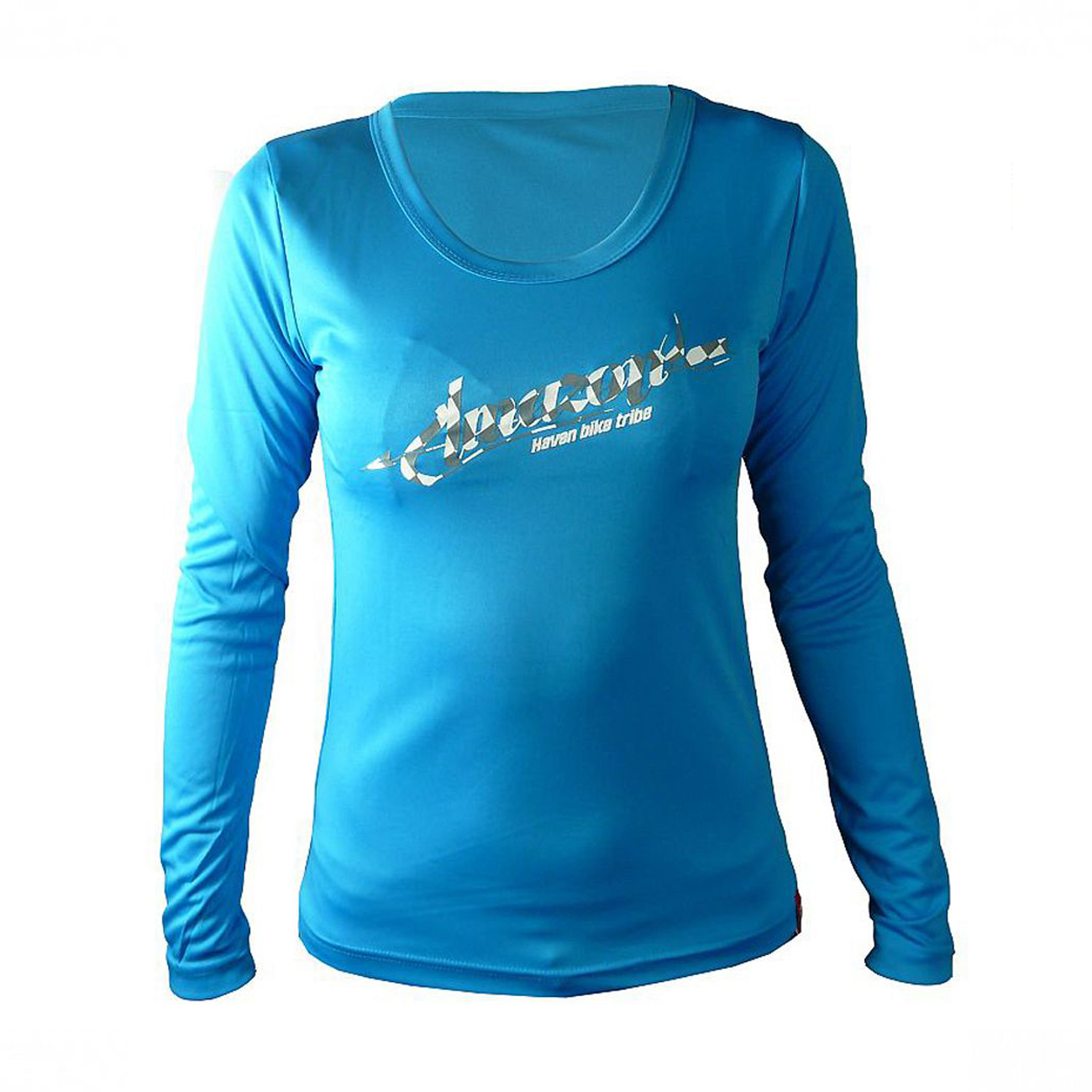 HAVEN Cyklistický dres s dlhým rukávom letný - AMAZON LONG - biela/modrá XL