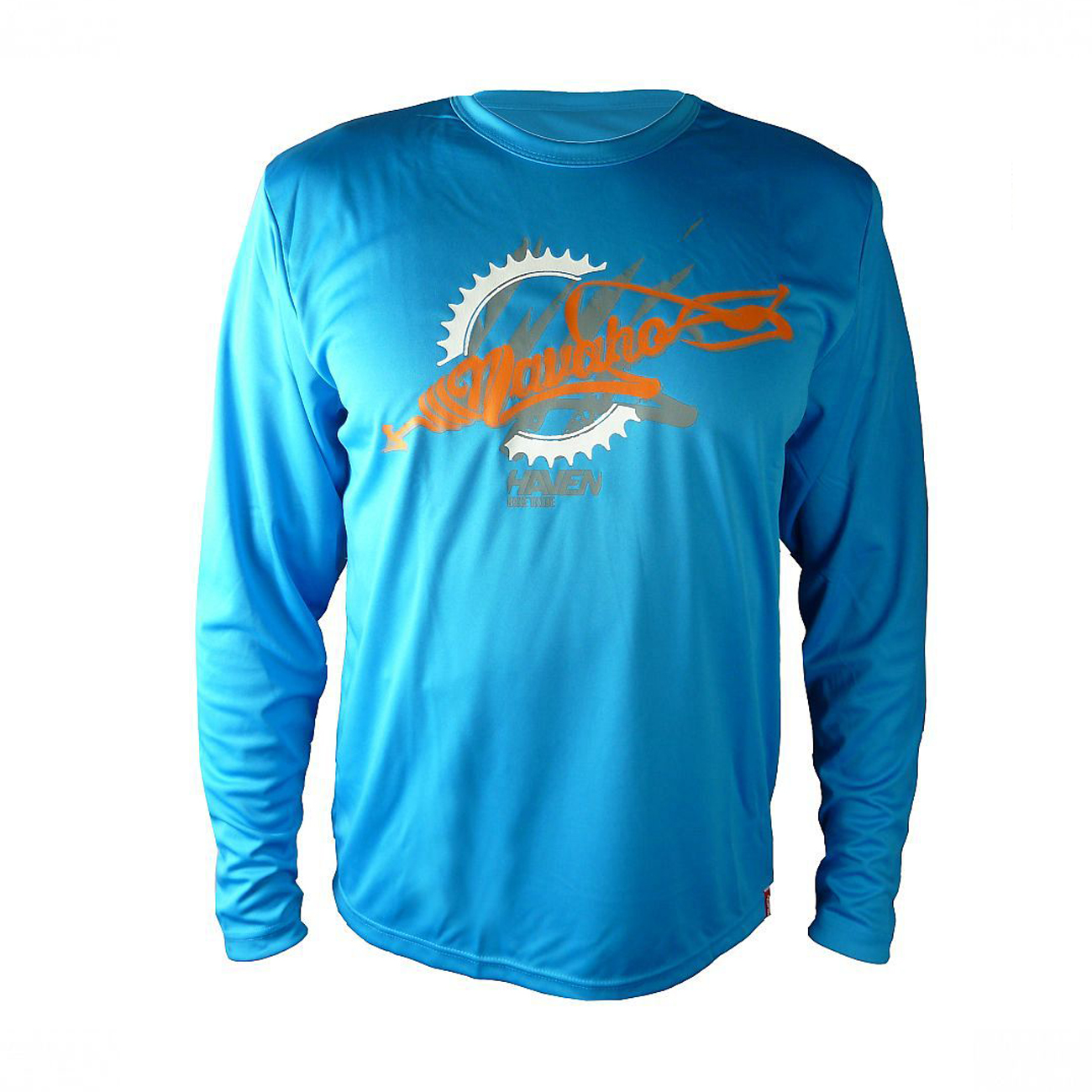 
                HAVEN Cyklistický dres s dlhým rukávom letný - NAVAHO LONG - oranžová/modrá M
            