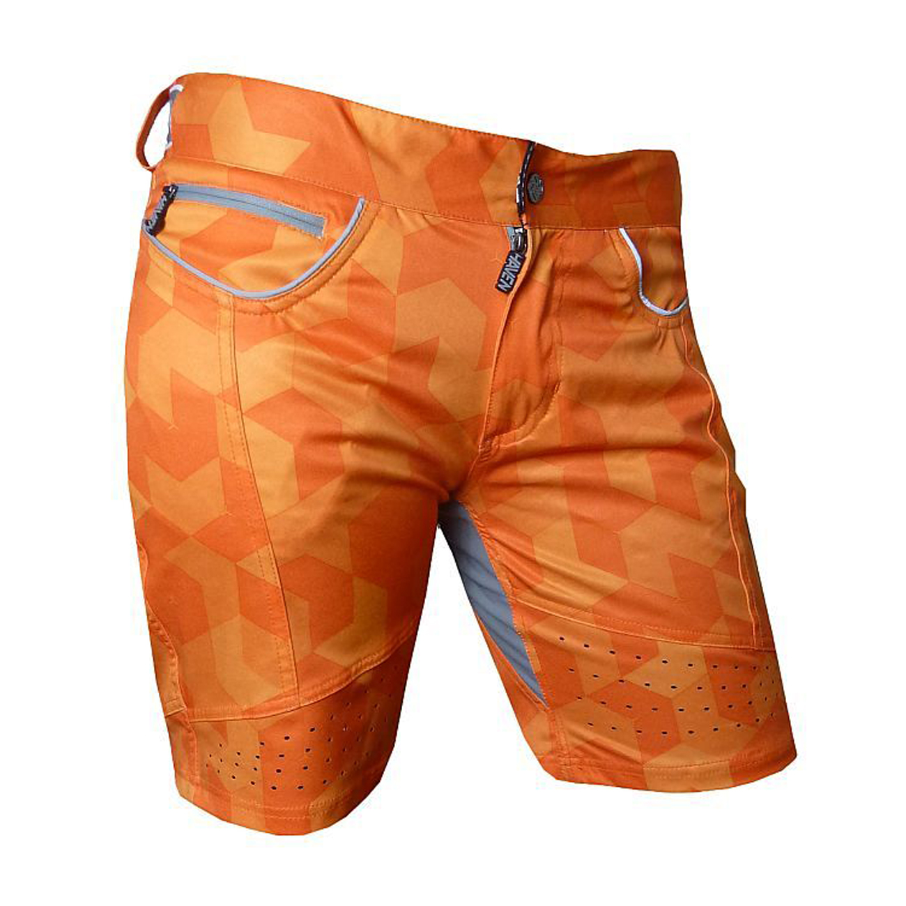 
                HAVEN Cyklistické nohavice krátke bez trakov - PEARL NEO LADY - oranžová XS
            